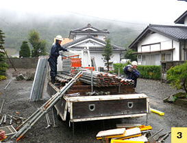 塗装工事のSTEP12足場解体03