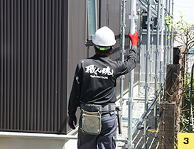 塗装工事のSTEP3足場の設置03